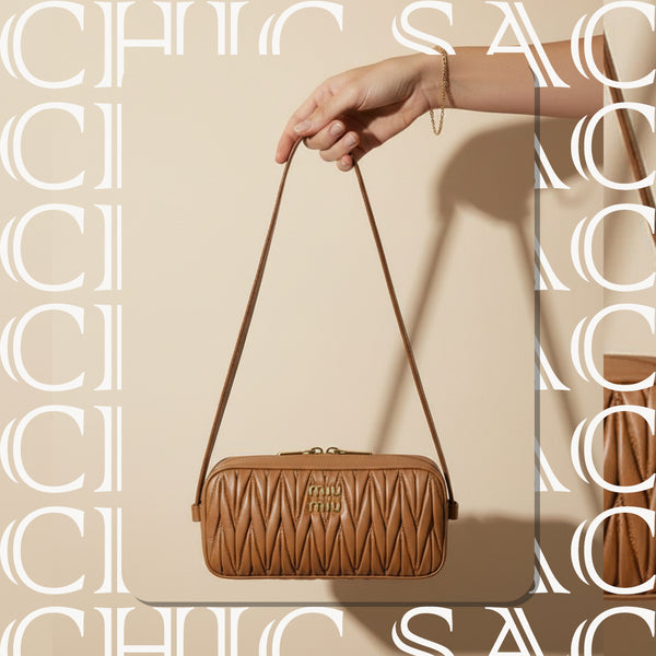 Sac bandoulière Miu Miu en cuir – Caramel